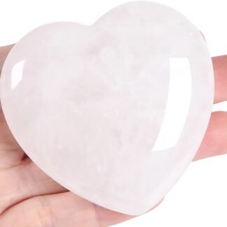 MAIBAOTA 60 mm Clear Quartz Crystal Large Heart Love Stone Healing Crystals Heart Stone for Women Natural Reiki Gemstone Polished Heart Shaped Rocks Meditation