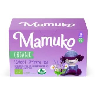 MAMUKO Organic Sweet Dream Tea for Babies - Chamomile & Lavender Tea for Colic & Gas - Gut Health Herbal Tea for Sleeping, with Real Ingredients & Balanced Flavor