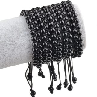 MASSIVE BEADS Double Layer Natural Chakra Healing Power Crystals Macrame Bracelet Yoga Stone Beads Gemstone Meditation Relax Anxiety Bangle for Unisex Women Men