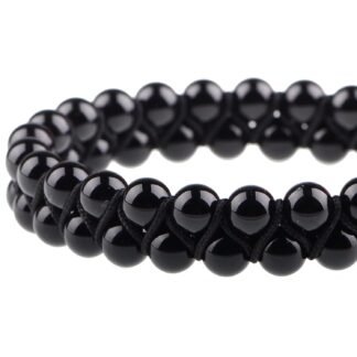 MASSIVE BEADS Double Layer Natural Chakra Healing Power Crystals Macrame Bracelet Yoga Stone Beads Gemstone Meditation Relax Anxiety Bangle for Unisex Women Men