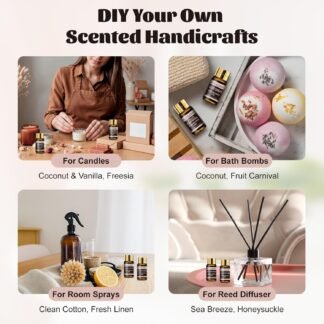 MAYJAM Fragrance Oil Gift Set, Top 20 Essential Oils Variety Pack for Diffusers for Home, Long Lasting Scented Oils for Soap Candle Making - 5ml/0.17fl.oz