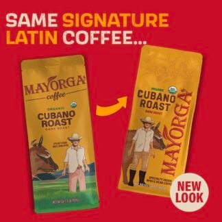 Mayorga Organic Coffee 2lb Cafe Cubano Roast - Dark Roast Whole Bean Specialty Grade Coffee, 100% Arabica, Slow Roasted, Bold and Smooth Flavor with Low Acidity - USDA Organic,...