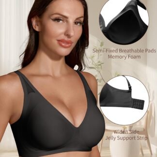 Maywind Jelly Bras for Women Push Up Wireless Deep V Seamless T-Shirt Bra Jelly Wireless Push Up Bra Comfortable Supportive - lunas-mystic-emporium.com Maywind Jelly Bras for Women Push Up Wireless Deep V Seamless T-Shirt Bra, Jelly Wireless Push Up Bra Comfortable Supportive