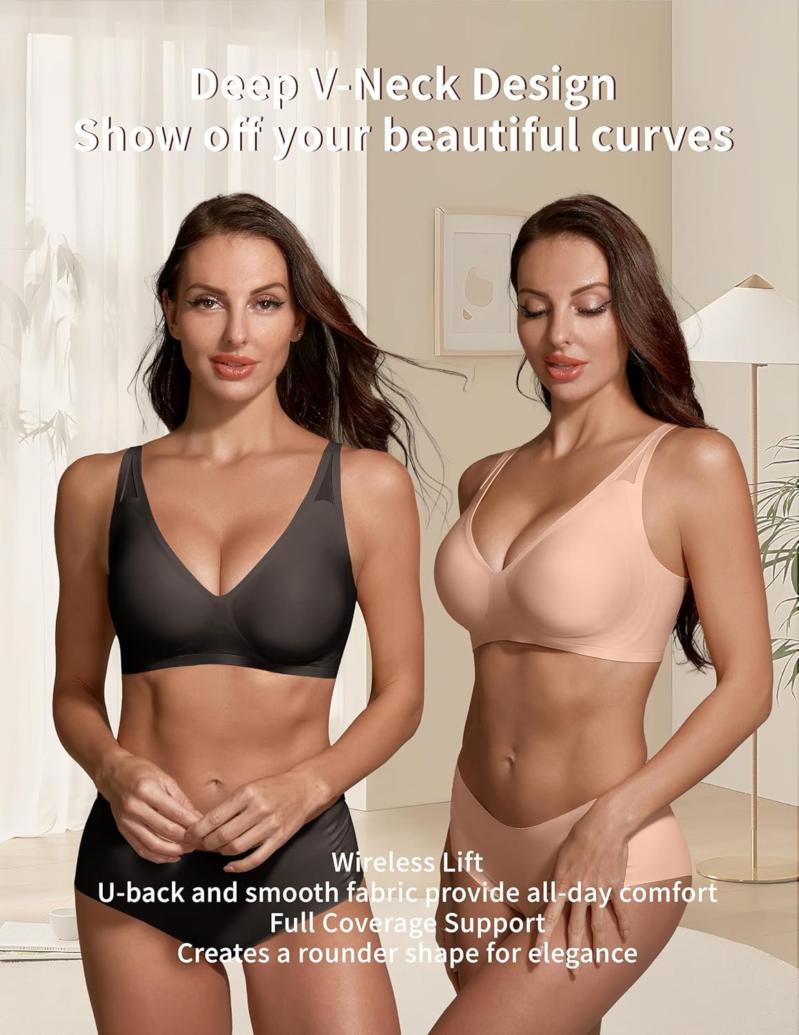 Maywind Jelly Bras for Women Push Up Wireless Deep V Seamless T-Shirt Bra Jelly Wireless Push Up Bra Comfortable Supportive - lunas-mystic-emporium.com Maywind Jelly Bras for Women Push Up Wireless Deep V Seamless T-Shirt Bra, Jelly Wireless Push Up Bra Comfortable Supportive