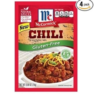 McCormick Gluten Free Chili Seasoning Mix (4 Pack) 1 oz Packets