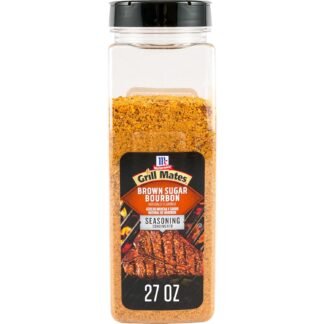 McCormick Grill Mates Brown Sugar Bourbon Seasoning, 27 oz - One 27 Ounce Container of Brown Sugar Bourbon Seasoning Made of Molasses, Red Bell Peppers, and More for Steak,...