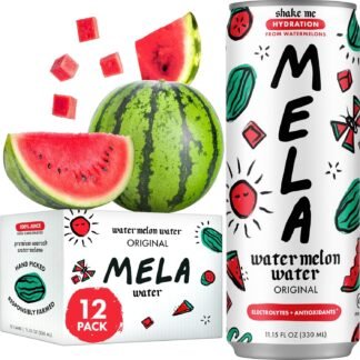 Mela Watermelon Water - Watermelon Juice, 100 Percent Natural Fruit Juice with Vitamin C, Electrolytes, Antioxidants - Coconut Water Alternative, Gluten-Free (Original, 11.15 fl...