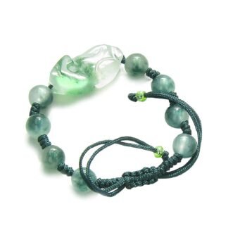 Minimalist Green and Pink Dragon Bracelets - Double Lucky Love and Protection Amulets - Positive Energy Vibes Jewelry for Women - Money and Love Talismans - Spiritual Crystal Gifts