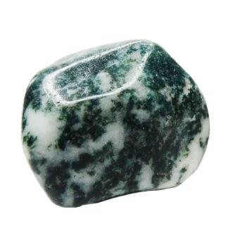 Moss Agate Healing Crystal Stones, 1.25-2.0" Large Reiki Healing Gemstones Natural Tumbled Polished Stones for Energy Witchcraft Therapy Meditation