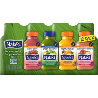 Naked Variety Pack Juice Smoothie Mighty Mango , Green Machine, Berry Blast Total 12 Pack