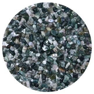 Natural Chip Stone Beads 450pcs Moss Agate Chips 5-8mm Genuine Real Irregular Healing Crystal Rocks Hole Drilled DIY Loose Gemstone Beads for Jewelry Making Bracelet Earrings...