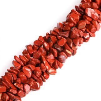 Natural Chip Stone Beads 450pcs Red Jasper Chips 5-8mm Genuine Real Irregular Healing Crystal Rocks Hole Drilled DIY Loose Gemstone Beads for Jewelry Making Bracelet Earrings...