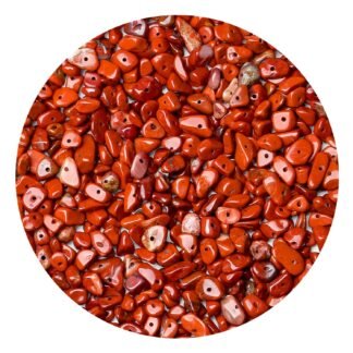 Natural Chip Stone Beads 450pcs Red Jasper Chips 5-8mm Genuine Real Irregular Healing Crystal Rocks Hole Drilled DIY Loose Gemstone Beads for Jewelry Making Bracelet Earrings...