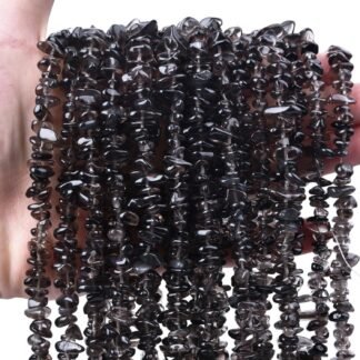 Natural Chip Stone Beads 450pcs Smoky Quartz Chips 5-8mm Genuine Real Irregular Healing Crystal Rocks Hole Drilled DIY Loose Gemstone Beads for Jewelry Making Bracelet Earrings...