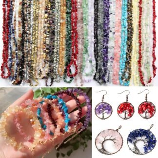 Natural Chip Stone Beads 450pcs Smoky Quartz Chips 5-8mm Genuine Real Irregular Healing Crystal Rocks Hole Drilled DIY Loose Gemstone Beads for Jewelry Making Bracelet Earrings...