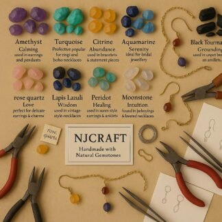 Natural Raw Rough Loose Gemstone Lot Uncut Crystals, (10-12 mm) - Stones for Healing, Jewelry Making