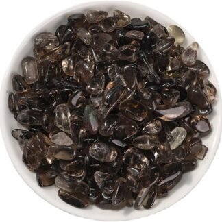 Natural Smoky Quartz Tumbled Chips Crushed Crystal Stone, 7-9mm Polished Healing Crystal Chips Healing Reiki Crystal Jewelry Making Home Decoration