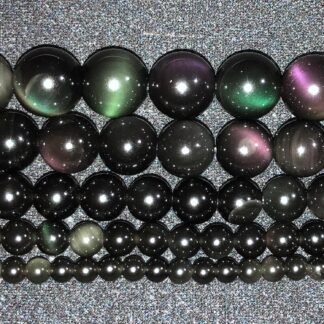 Natural Stone Black Round Beads Onyx Agate Loose Beads Energy Crystal Power Gemstone for Jewelry Making DIY Bracelet Necklace 8mm