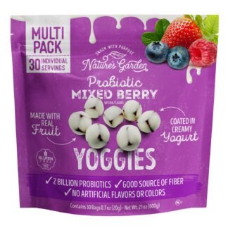 Natures Garden Probiotic Mixed Berry Yoggies 21oz 30 x 07oz - Yogurt Covered Fruit Snack High Fiber Real Fruit Pieces Fruit Snack Packs for Adults Kids - lunas-mystic-emporium.com Nature's Garden Probiotic Mixed Berry Yoggies, 21oz (30 x 0.7oz) - Yogurt Covered Fruit Snack, High Fiber, Real Fruit Pieces, Fruit Snack Packs for Adults & Kids