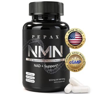 NMN Supplement 500mg - 99% Pure NMN Supplement Capsules for Increased NAD Levels & Healthy Aging - Third Party Tested Stabilized Capsules, cGMP Certified, 90 Liposomal NMN (45...
