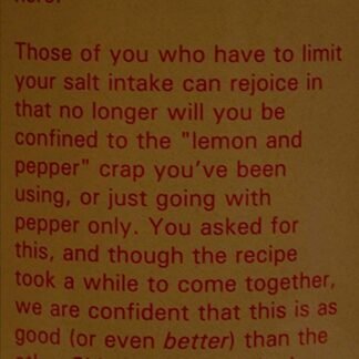 No Shit Salt Free Seasoning From Big Cock Ranch