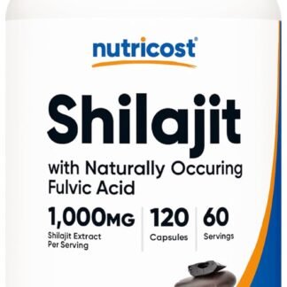 Nutricost Shilajit Capsules (1,000 mg Per Serving) (120 Capsules) - Shilajit Extract with Naturally Occuring Fulvic Acid, 60 Servings, Gluten Free, Non-GMO, Vegan Friendly...