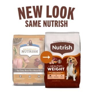 Nutrish Healthy Weight Real Turkey, Brown Rice & Venison Recipe Dry Dog Food, 13 lb. Bag, Packaging May Vary (Rachael Ray)