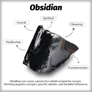 Obsidian Raw Stones 1PC,Gemstones Raw Stones and Healing Crystals,Hand Carved Natural Pocket Raw Stone for Decoration Tumbling,Garden(1.18"-1.97")