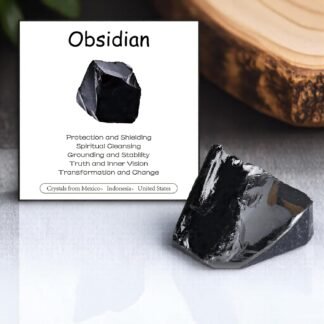 Obsidian Raw Stones 1PC,Gemstones Raw Stones and Healing Crystals,Hand Carved Natural Pocket Raw Stone for Decoration Tumbling,Garden(1.18"-1.97")