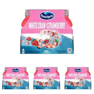 Ocean Spray® White Cranberry Strawberry Juice Drink, 10 Fl Oz Bottles, 6 Count (Pack of 4)