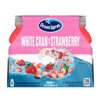Ocean Spray® White Cranberry Strawberry Juice Drink, 10 Fl Oz Bottles, 6 Count (Pack of 4)