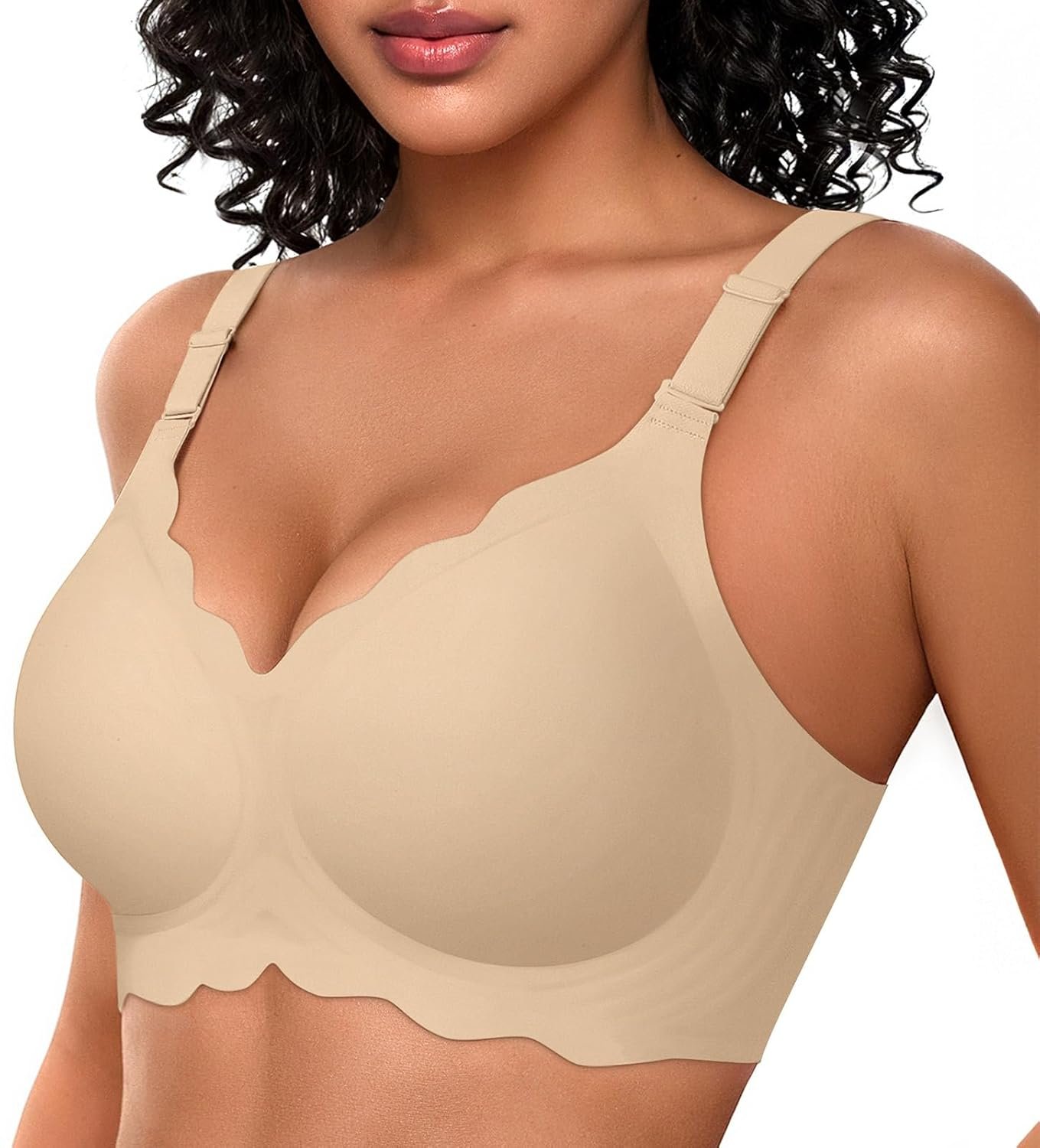 OEAK Women Bras No Underwire Scalloped Push Up Buttery Soft Tshirt Bra Seamless Full Coverage Convertible Everyday Bra - lunas-mystic-emporium.com OEAK Women Bras No Underwire Scalloped Push Up Buttery Soft Tshirt Bra Seamless Full Coverage Convertible Everyday Bra