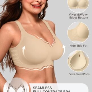 OEAK Women Bras No Underwire Scalloped Push Up Buttery Soft Tshirt Bra Seamless Full Coverage Convertible Everyday Bra - lunas-mystic-emporium.com OEAK Women Bras No Underwire Scalloped Push Up Buttery Soft Tshirt Bra Seamless Full Coverage Convertible Everyday Bra