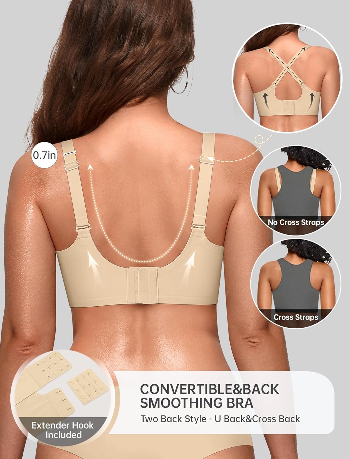 OEAK Women Bras No Underwire Scalloped Push Up Buttery Soft Tshirt Bra Seamless Full Coverage Convertible Everyday Bra - lunas-mystic-emporium.com OEAK Women Bras No Underwire Scalloped Push Up Buttery Soft Tshirt Bra Seamless Full Coverage Convertible Everyday Bra