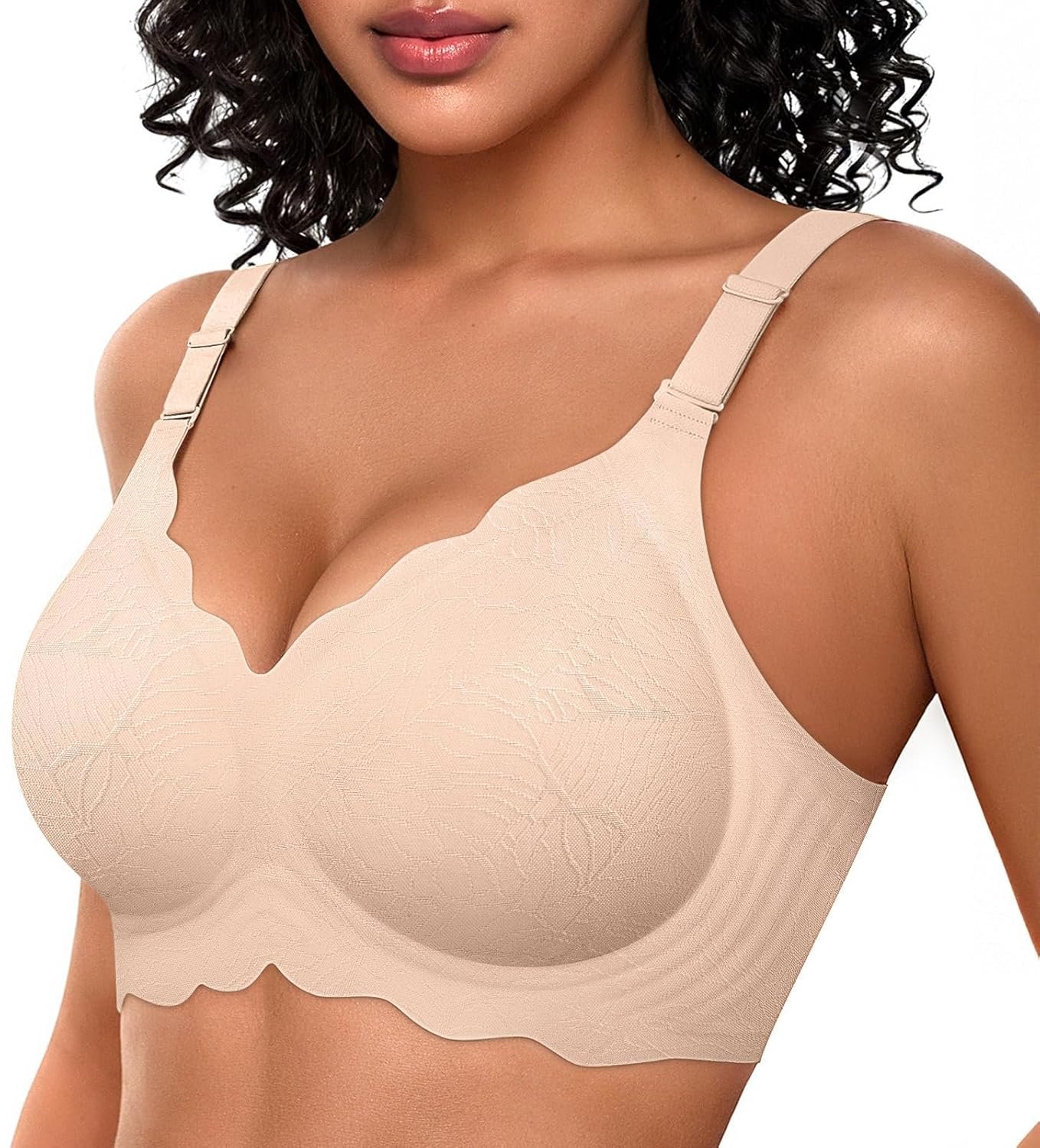 OEAK Women Bras No Underwire Scalloped Push Up Buttery Soft Tshirt Bra Seamless Full Coverage Convertible Everyday Bra - lunas-mystic-emporium.com OEAK Women Bras No Underwire Scalloped Push Up Buttery Soft Tshirt Bra Seamless Full Coverage Convertible Everyday Bra