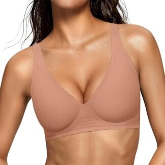 OEAK Womens Deep V Bras Wireless Comfortable Bra Supportive No Underwire Bras Tshirt Push Up Bralettes Plunge Seamless Bra - lunas-mystic-emporium.com OEAK Womens Deep V Bras Wireless Comfortable Bra Supportive No Underwire Bras Tshirt Push Up Bralettes Plunge Seamless Bra
