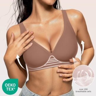 OEAK Womens Deep V Bras Wireless Comfortable Bra Supportive No Underwire Bras Tshirt Push Up Bralettes Plunge Seamless Bra - lunas-mystic-emporium.com OEAK Womens Deep V Bras Wireless Comfortable Bra Supportive No Underwire Bras Tshirt Push Up Bralettes Plunge Seamless Bra