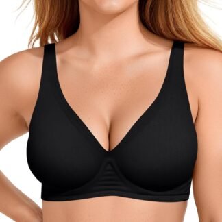 OEAK Womens Deep V Bras Wireless Comfortable Bra Supportive No Underwire Bras Tshirt Push Up Bralettes Plunge Seamless Bra - lunas-mystic-emporium.com OEAK Womens Deep V Bras Wireless Comfortable Bra Supportive No Underwire Bras Tshirt Push Up Bralettes Plunge Seamless Bra