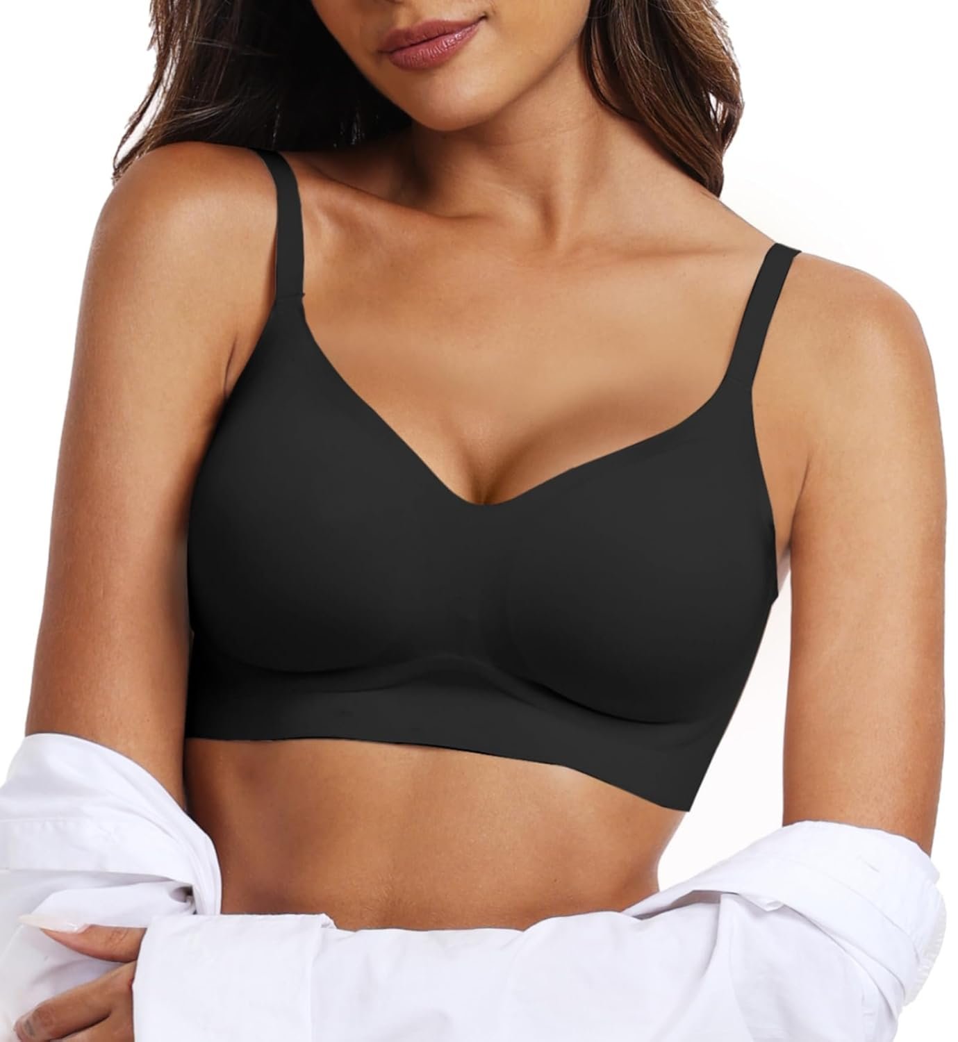OEAK Womens Wireless Bras Comfortable Push Up Bra No Underwire Bra Full Support Lift Bralette Everyday Seamless Tshirt Bras - lunas-mystic-emporium.com OEAK Womens Wireless Bras Comfortable Push Up Bra No Underwire Bra Full Support Lift Bralette Everyday Seamless Tshirt Bras