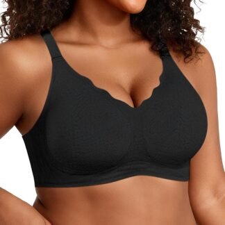 OEAK Womens Wireless Bras Push Up Support Full Coverage Bralettes No Underwire Bra Comfortable Everyday Seamless Tshirt Bras