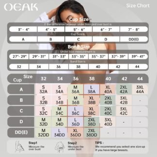 OEAK Womens Wireless Bras Push Up Support Full Coverage Bralettes No Underwire Bra Comfortable Everyday Seamless Tshirt Bras