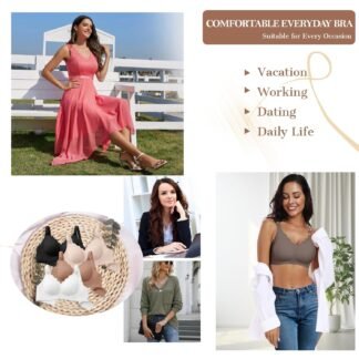 OEAK Womens Wireless Bras Push Up Support Full Coverage Bralettes No Underwire Bra Comfortable Everyday Seamless Tshirt Bras - lunas-mystic-emporium.com OEAK Womens Wireless Bras Push Up Support Full Coverage Bralettes No Underwire Bra Comfortable Everyday Seamless Tshirt Bras