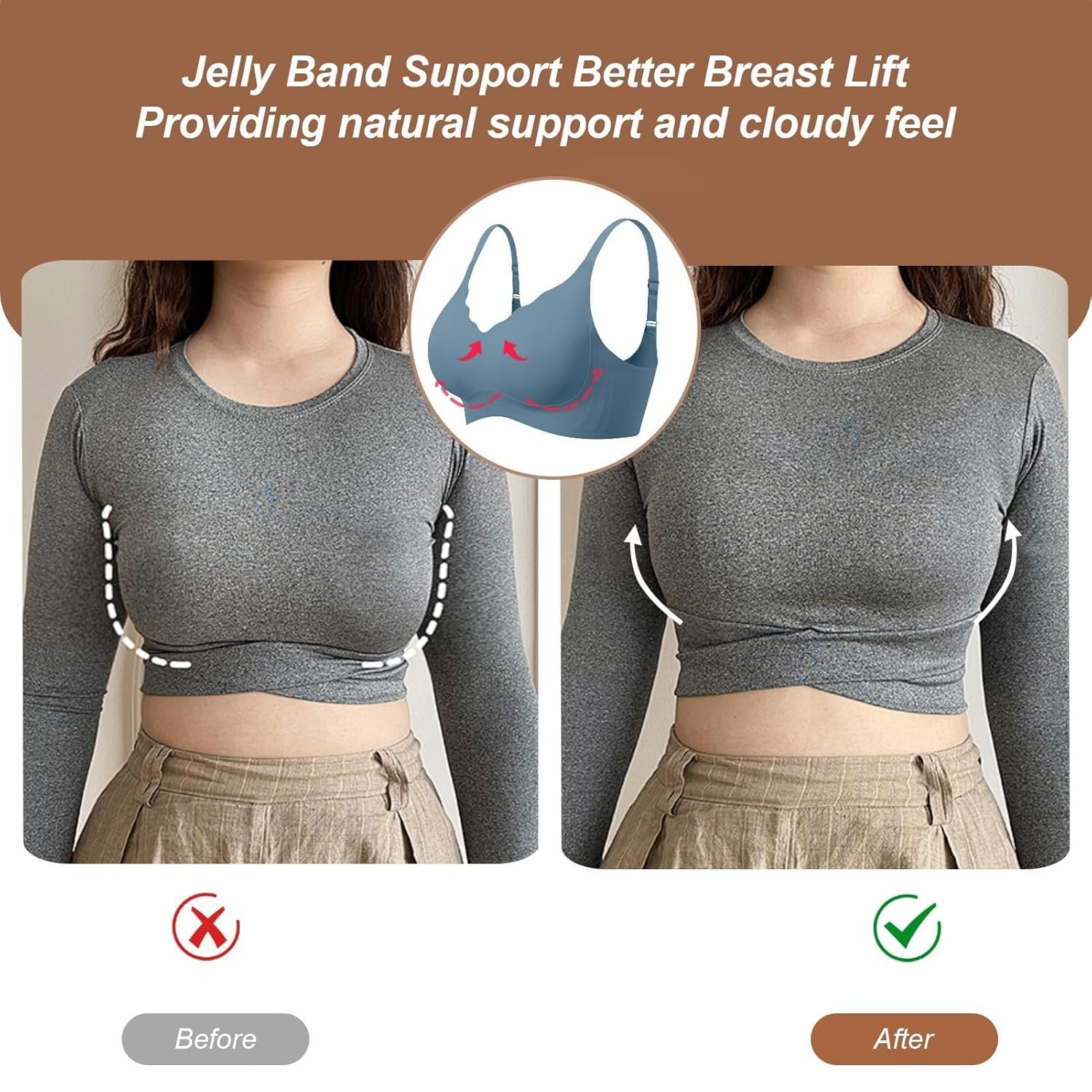 OEAK Womens Wireless Bras Push Up Support Full Coverage Bralettes No Underwire Bra Comfortable Everyday Seamless Tshirt Bras - lunas-mystic-emporium.com OEAK Womens Wireless Bras Push Up Support Full Coverage Bralettes No Underwire Bra Comfortable Everyday Seamless Tshirt Bras