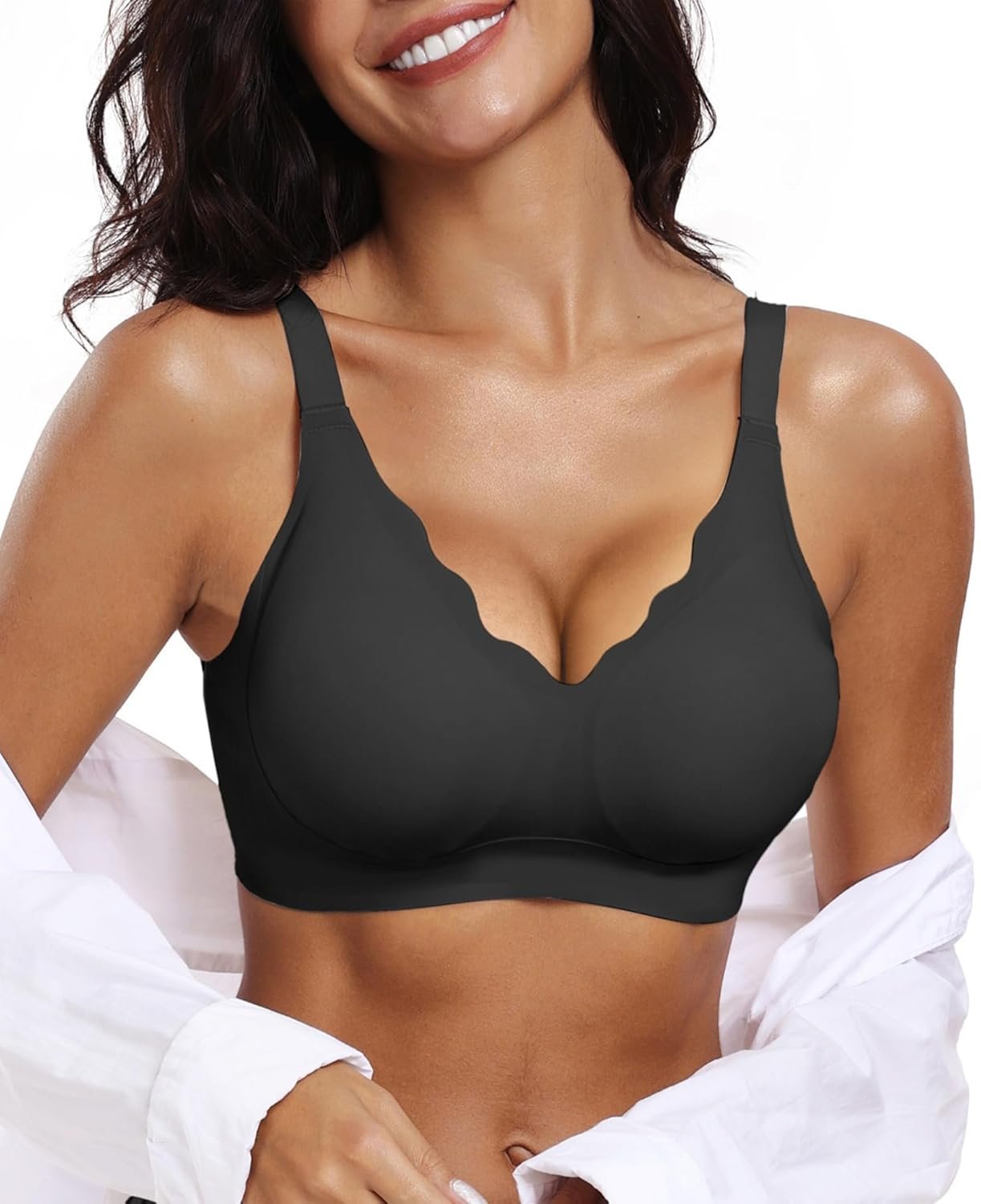OEAK Womens Wireless Bras Push Up Support Full Coverage Bralettes No Underwire Bra Comfortable Everyday Seamless Tshirt Bras - lunas-mystic-emporium.com OEAK Womens Wireless Bras Push Up Support Full Coverage Bralettes No Underwire Bra Comfortable Everyday Seamless Tshirt Bras