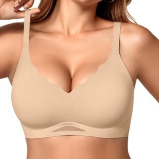 OEAK Womens Wireless Bras Scalloped Push Up Bralettes No Underwire Supportive Tshirt Bra Seamless Comfortable Everyday Bras - lunas-mystic-emporium.com OEAK Womens Wireless Bras Scalloped Push Up Bralettes No Underwire Supportive Tshirt Bra Seamless Comfortable Everyday Bras