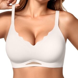 OEAK Womens Wireless Bras Scalloped Push Up Bralettes No Underwire Supportive Tshirt Bra Seamless Comfortable Everyday Bras - lunas-mystic-emporium.com OEAK Womens Wireless Bras Scalloped Push Up Bralettes No Underwire Supportive Tshirt Bra Seamless Comfortable Everyday Bras