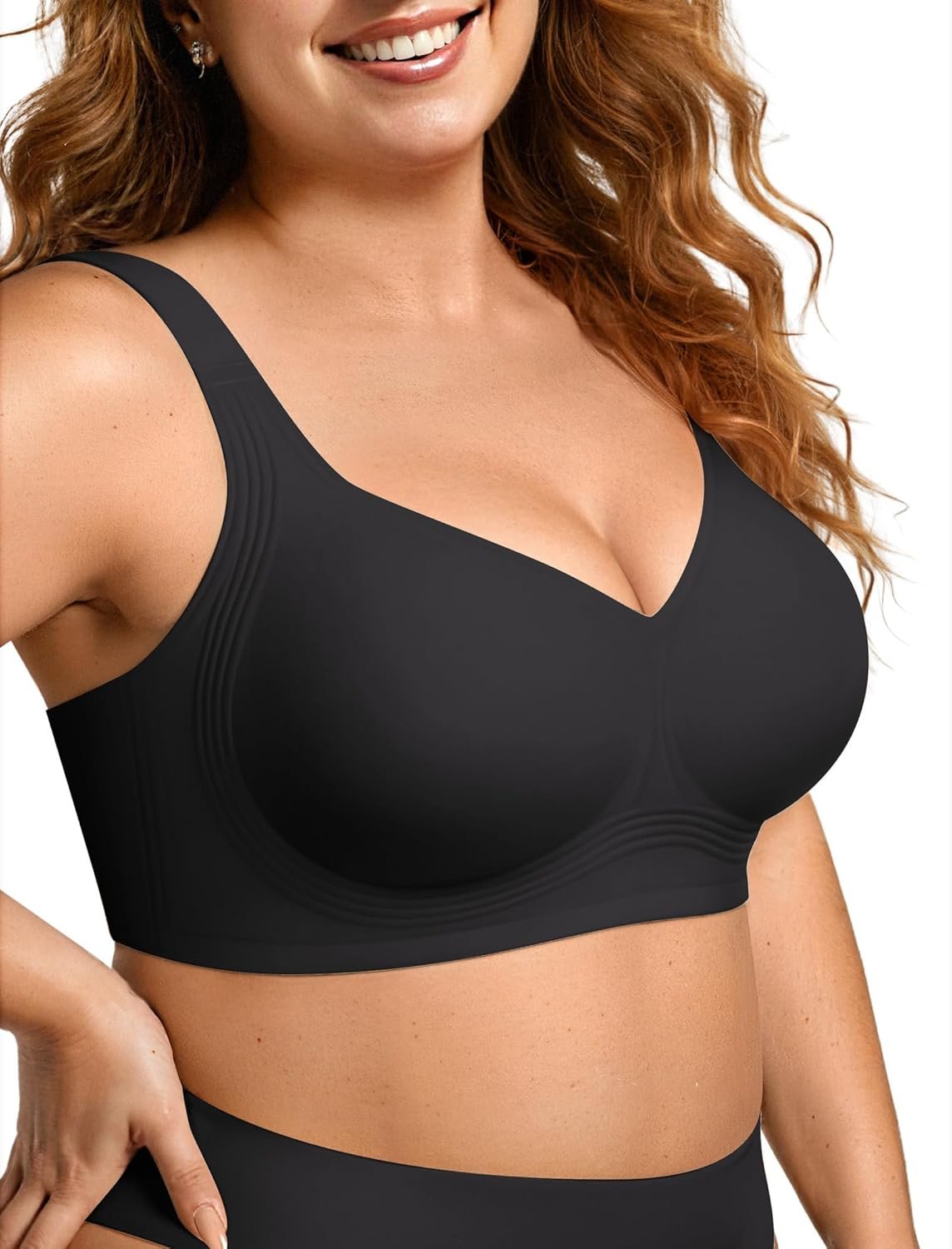 OEAK Womens Wireless Jelly Bra Plus Size Supportive Seamless Bras Full Coverage Push Up Comfortable No Underwire Tshirt Bras - lunas-mystic-emporium.com OEAK Womens Wireless Jelly Bra Plus Size Supportive Seamless Bras Full Coverage Push Up Comfortable No Underwire Tshirt Bras