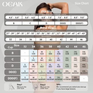 OEAK Womens Wireless Jelly Bra Plus Size Supportive Seamless Bras Full Coverage Push Up Comfortable No Underwire Tshirt Bras - lunas-mystic-emporium.com OEAK Womens Wireless Jelly Bra Plus Size Supportive Seamless Bras Full Coverage Push Up Comfortable No Underwire Tshirt Bras