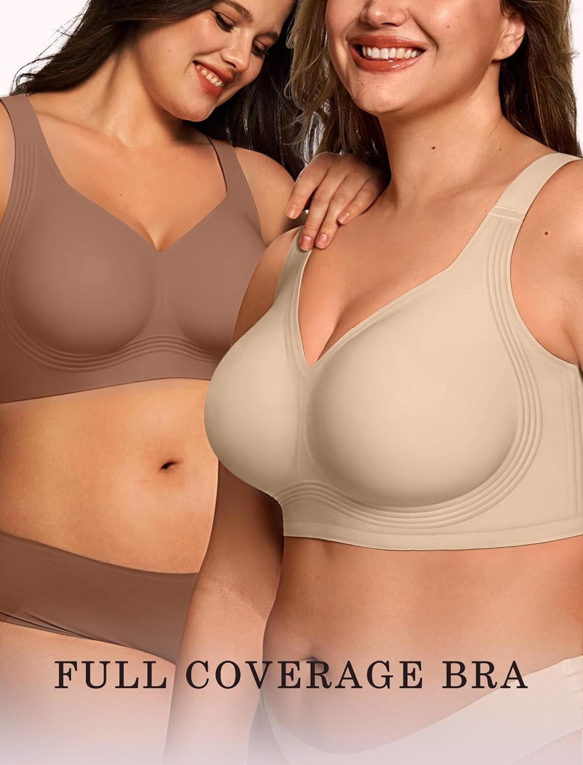 OEAK Womens Wireless Jelly Bra Plus Size Supportive Seamless Bras Full Coverage Push Up Comfortable No Underwire Tshirt Bras - lunas-mystic-emporium.com OEAK Womens Wireless Jelly Bra Plus Size Supportive Seamless Bras Full Coverage Push Up Comfortable No Underwire Tshirt Bras