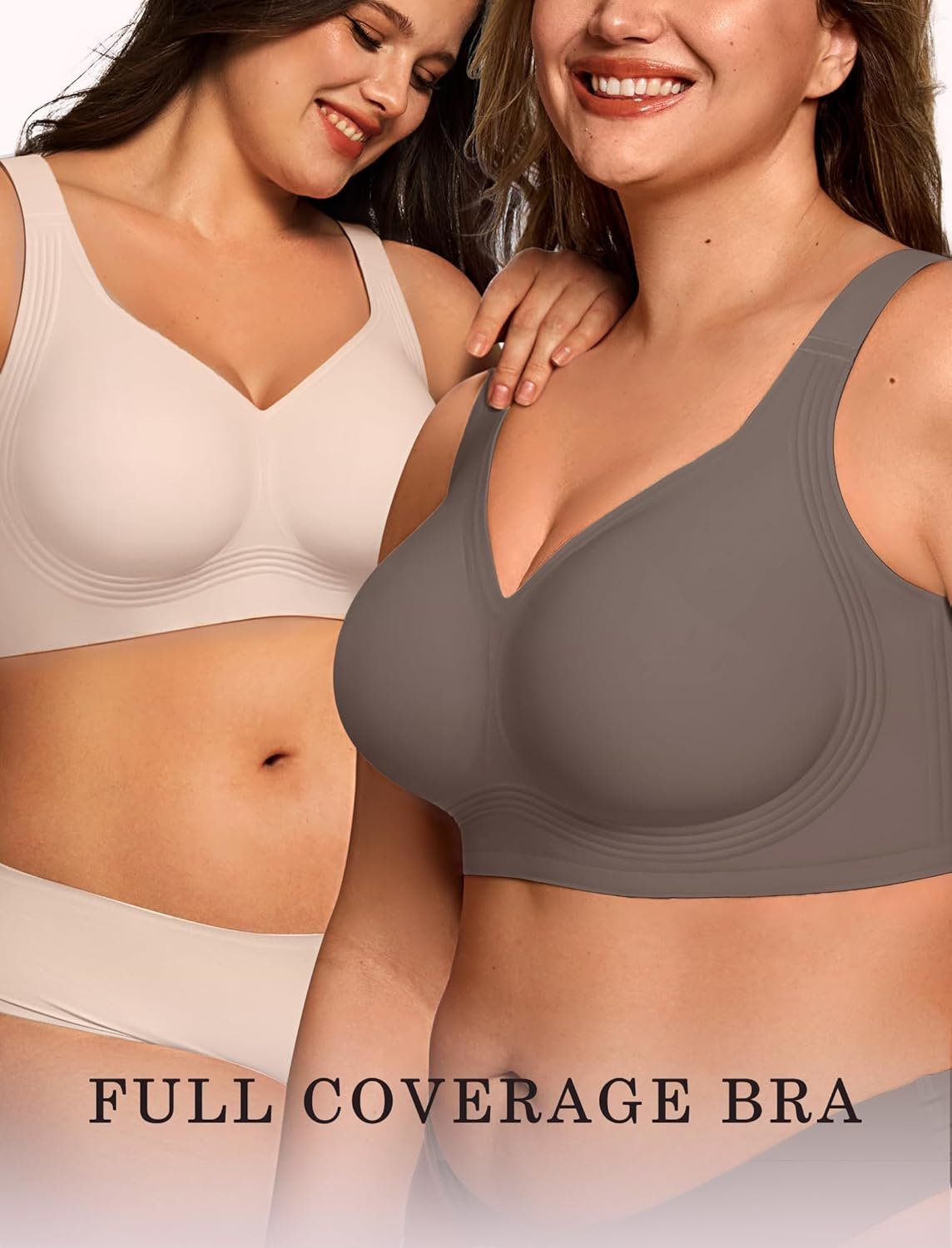 OEAK Womens Wireless Jelly Bra Plus Size Supportive Seamless Bras Full Coverage Push Up Comfortable No Underwire Tshirt Bras - lunas-mystic-emporium.com OEAK Womens Wireless Jelly Bra Plus Size Supportive Seamless Bras Full Coverage Push Up Comfortable No Underwire Tshirt Bras